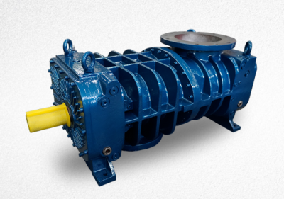 Oil-free screw blower for chemical plants